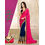 Kmozi Latest Designer Saree, pink and blue