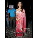 Kmozi Samantha Rose Bollywood Fancy Saree, pink