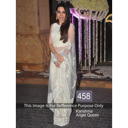 Kmozi Karishma Angel Queen Designer Saree, white