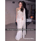 Kmozi Kareena Milky Designer Saree, milky white