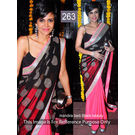 Kmozi Replica Mira Beauty Saree, pink and black