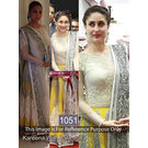 Kmozi Kareena With Lara Dutta Designer Anarkali, white and yellow
