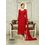 Kmozi Pure Chiffon Heavy Embroidery Work Dress Material, red