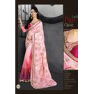 Kmozi Latest Georgette Saree With Embroide, light pink