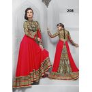 Kmozi Gorgeous Floor Touch Anarkali Suit, red