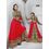 Kmozi Gorgeous Floor Touch Anarkali Suit, red