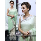 Kmozi Diya Evara Style Designer Saree, light green