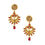 Voylla Dainty Pair Of Earrings On Yellow Gold Plating With Red Stones - SCBOM21726