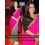 Kmozi Bollywood Vidhya Printed Saree, pink and black