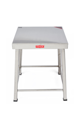Champak Stool Stainless Steel Table 15 Inch