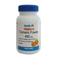 HealthVit Turmeric powder 400 mg 60 Capsules (Pack Of 2)