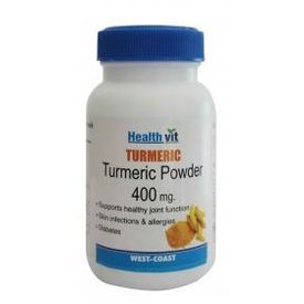 HealthVit Turmeric powder 400 mg 60 Capsules (Pack Of 2)