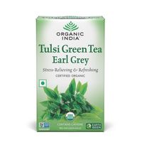 Organic India Tulsi Green Tea Earl Grey 18 Tea Bags