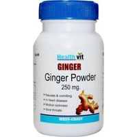 HealthVit Ginger powder 250 mg 60 Capsules (Pack Of 2)