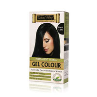 Indus Valley Permanent Herbal Colour- Black One Time Use - 35 gm