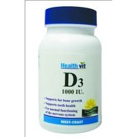 HealthVit Vitamin D3 1000IU 30Tablets (Pack of 2)