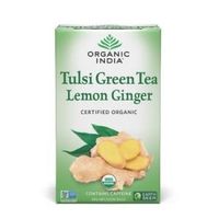 Organic India Tulsi Green Tea Lemon Ginger