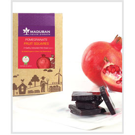 Maduban Naturals Pomegranate Fruit Squares 60Gms