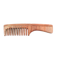 Vedic Delite Neem Wooden Grooming Comb with Handle