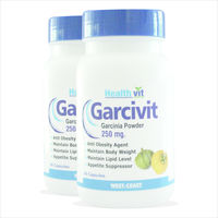 HealthVit GARCIVIT Pure Garcinia Cambogia Supplements for Weight Loss & Fat Burner 250mg 60 Capsules(Pack of 2)