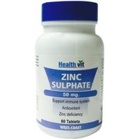 Healthvit Zinc Sulphate 50mg 60 Tablets
