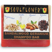 Soulflower Sandalwood Geranium Shampoo Bar 100% vegan - 150 gms