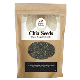 Vedic Delite Natural Chia Seeds, 150 Gms (Pack of 2)