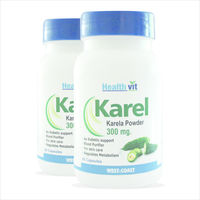 Healthvit Karel Karela Powder 300mg 60 Capsules - For Diabetic Care(Pack of 2)
