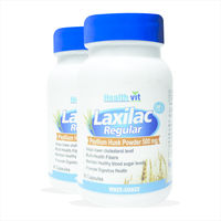 Healthvit Laxilac Regular Psyllium Husk Powder 60 Capsules, pack of 2