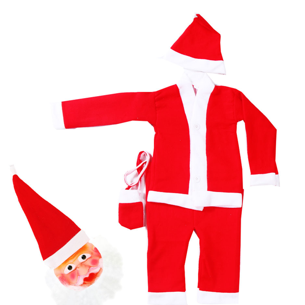Creativity Centre Merry Xmas Santa Dress For 7-8 Years N Santa Face Mask