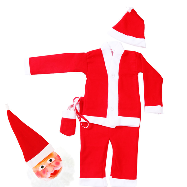 Creativity Centre Merry Xmas Santa Dress For 4-5 Years N Santa Face Mask