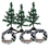 Creativity Centre Pack Of Three Christmas Tree With Merry Christmas Wall Hanging