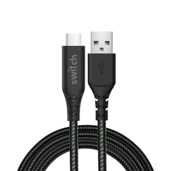 SWITCH ULTRA RUGGED USB A TO TYPE C CHARGE & SYNC CABLE BLACK, 1.2m