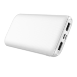 MYCANDY 10K MAH SLIM DUAL USB OUTPUT AND TYPE C INPUT/OUTPUT POWERBANK,  white