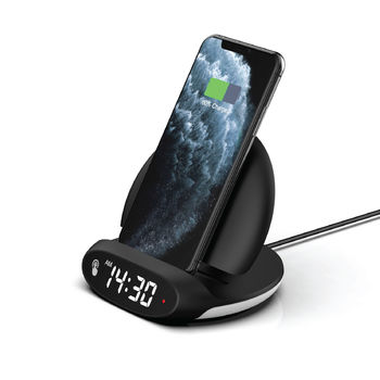 MYCANDY MULTIFUNCTIONAL FAST WIRELESS CHARGER WITH INBUILT ALARM CLOCK AND PHONE STAND AND NIGHT LIGHT