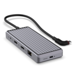 UNISYNK 10 PORT HUB USB C 100W DUAL SCREEN,  grey
