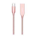 SWITCH PREMIUM METALLIC USB A TO TYPE C CABLE, 1.2m,  rose gold