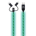 MYCANDY NEON FLO 3 IN 1 CHARGE AND SYNC CABLE 1M,  green