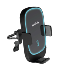SWITCH WIRELESS PHONE HOLDER AND CHARGER 15W,  black