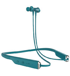 SWITCH NECKBAND BLUETOOTH HEADSET WITH MAGNETIC EARBUDS, FLEXIBLE NECKBAND AND MIC,  teal
