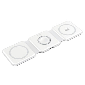 UUNIQUE 15W FOLDABLE WIRELESS CHARGER MAGNETIC TRIO, white