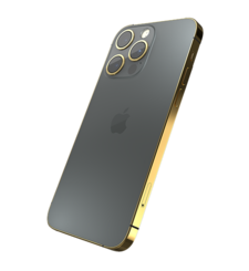 GIVORI APPLE IPHONE 13 PRO MAX GOLD PLATED FRAME,  graphite, 256gb
