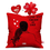 Indibni Valentines Cushion Cover 12X12 with Filler Coffee