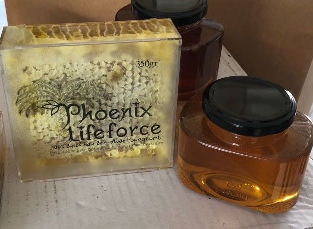 honeycomb and a jar of honey