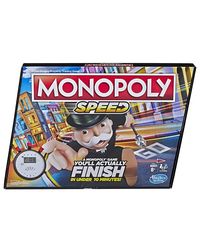 MONOPOLY Speed Board Game, Play in Under 10 Minutes, Fast-playing fantasy Board Game for Ages 8 & Up, For 2-4 Players, Multicolor